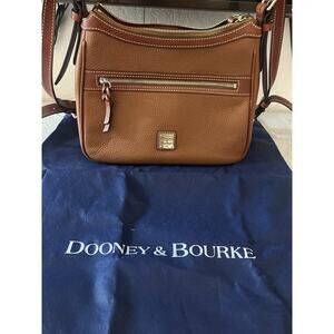 Dooney & Bourke Pebble Grain Presley crossbody bag in caramel Minor Wear Dustbag